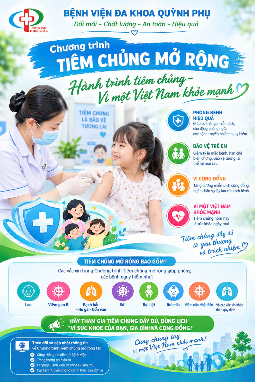 BỆNH VIỆN ĐA KHOA QUỲNH PHỤ HƯỞNG ỨNG CHƯƠNG TRÌNH TIÊM CHỦNG MỞ RỘNG BỆNH VIỆN ĐA KHOA QUỲNH PHỤ HƯỞNG ỨNG CHƯƠNG TRÌNH TIÊM CHỦNG MỞ RỘNG