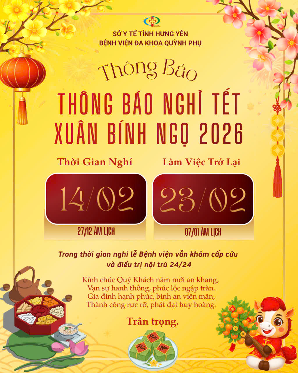 💥💥 BỆNH VIỆN ĐA KHOA QUỲNH PHỤ THÔNG BÁO LỊCH NGHỈ TẾT NGUYÊN ĐÁN 2026 🧧 💥💥 BỆNH VIỆN ĐA KHOA QUỲNH PHỤ THÔNG BÁO LỊCH NGHỈ TẾT NGUYÊN ĐÁN 2026 🧧
